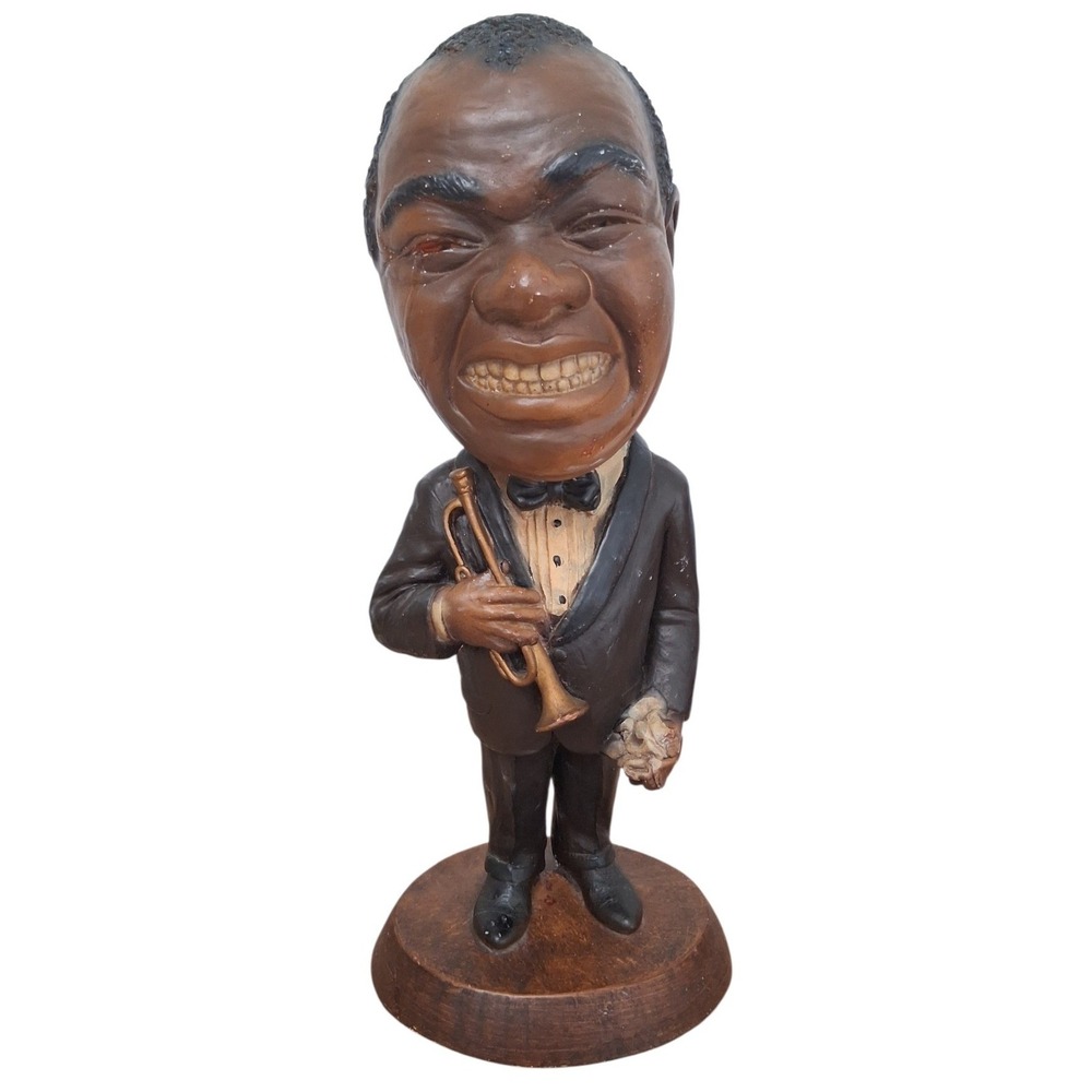 Vintage 1972 Louis Armstrong Satchmo 16" Statue Chalkware Esco Products Collect